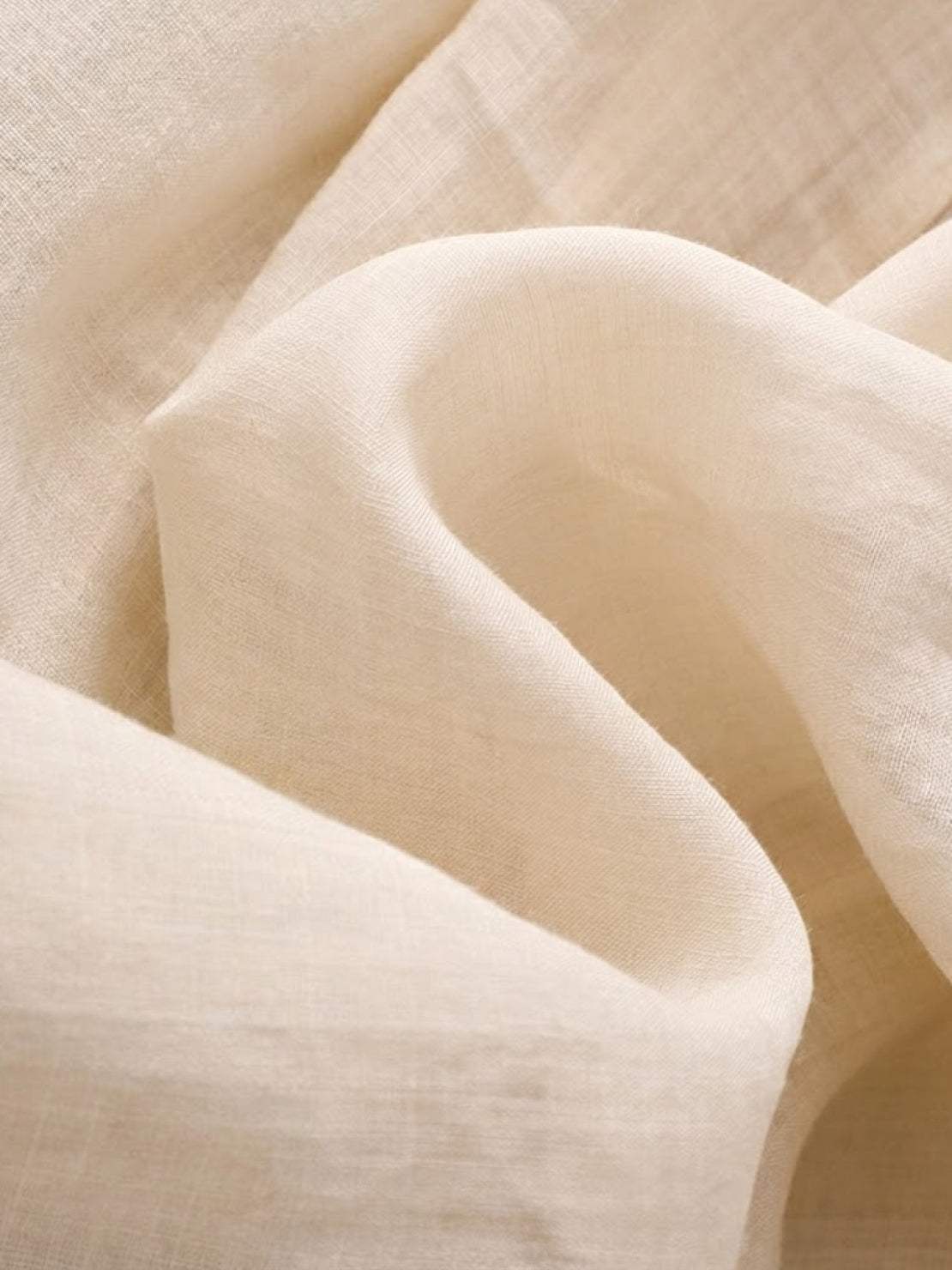 100% cotton linen blend golden hour set with embroidered V-neck top and high-waisted wide-leg trousers