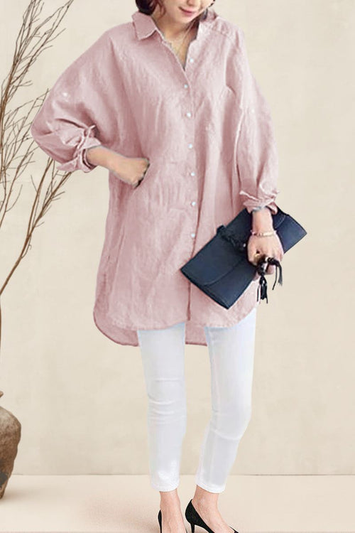 Oversized 100% Cotton Linen Shirt
