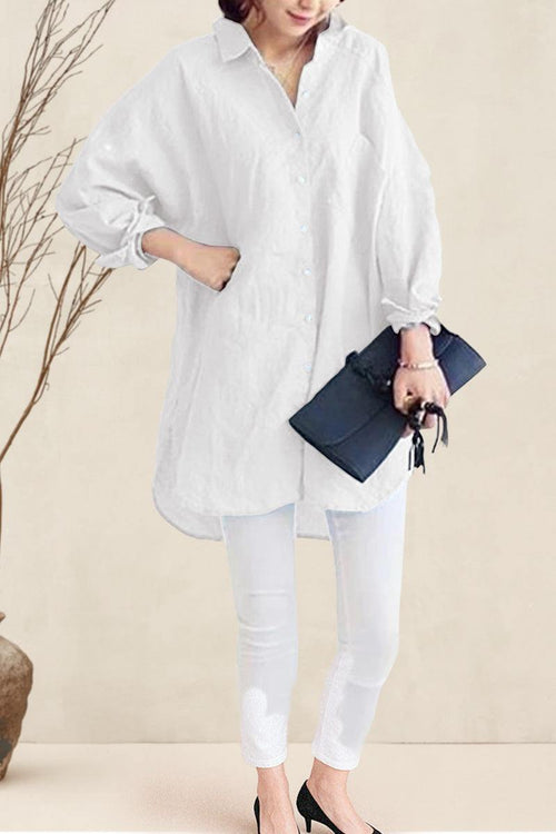 Oversized 100% Cotton Linen Shirt