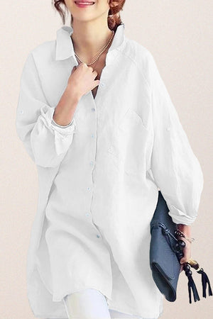Oversized 100% Cotton Linen Shirt