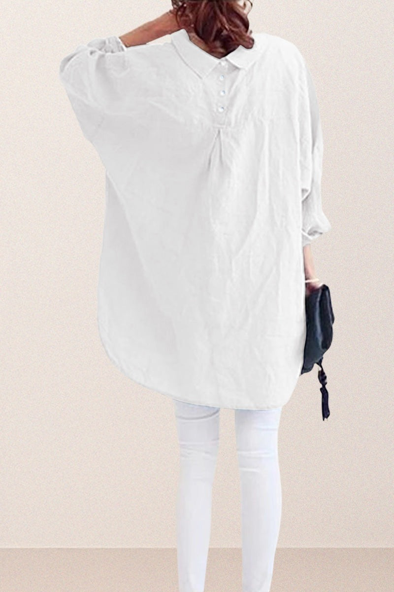 Oversized 100% Cotton Linen Shirt