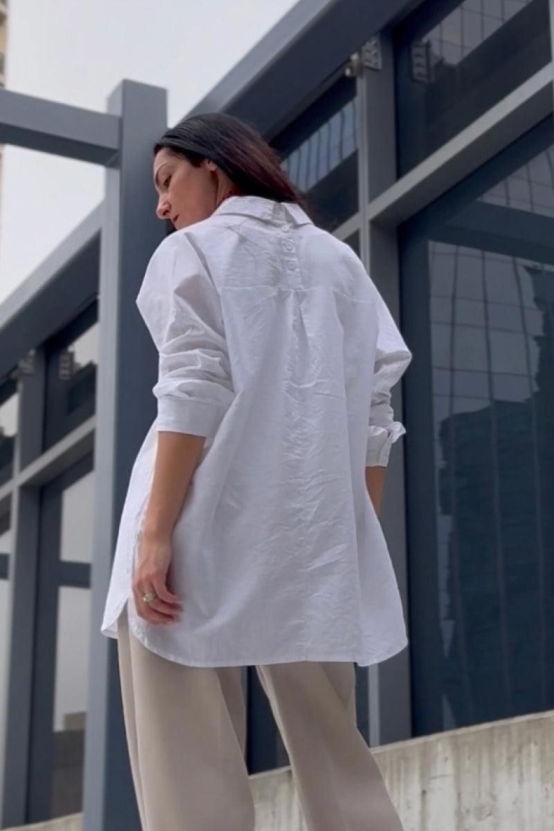 Oversized 100% Cotton Linen Shirt