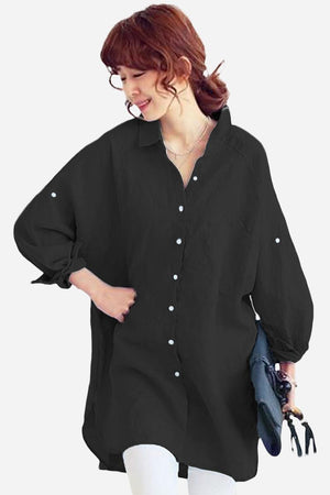 Oversized 100% Cotton Linen Shirt