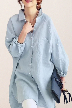 Oversized 100% Cotton Linen Shirt