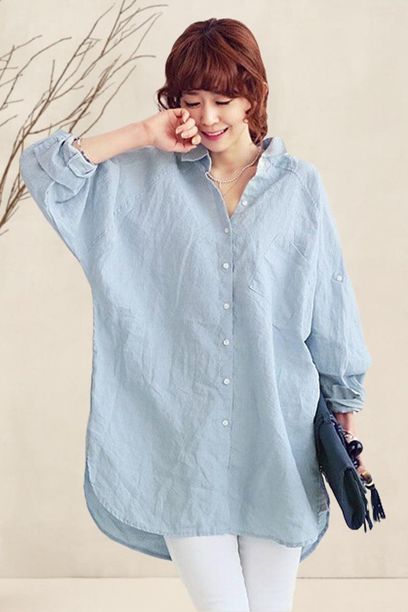Oversized 100% Cotton Linen Shirt