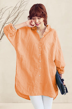 Oversized 100% Cotton Linen Shirt