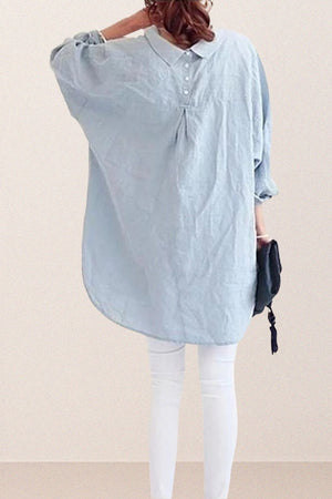 Oversized 100% Cotton Linen Shirt