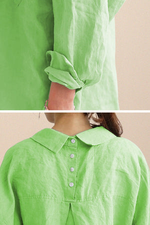 Oversized 100% Cotton Linen Shirt
