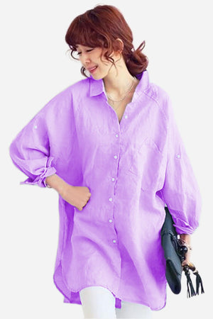 Oversized 100% Cotton Linen Shirt