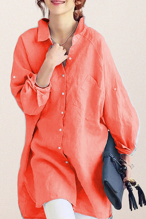 Oversized 100% Cotton Linen Shirt