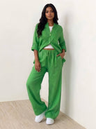 100% cotton Double Comfort Set two-piece outfit in multiple colors with relaxed fit
