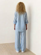 100% cotton double comfort two-piece set in multiple colors with relaxed fit and breathable fabric