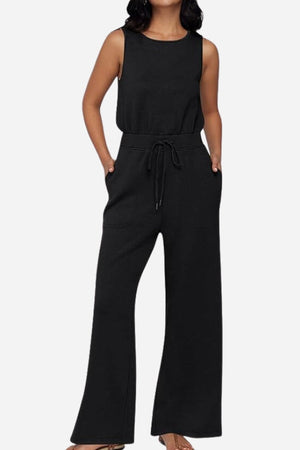 Sleeveless Wide Leg Pants Jumpsuit