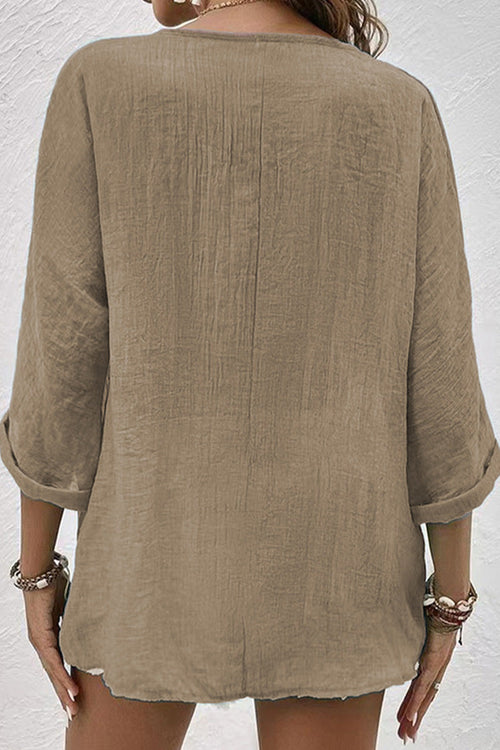 Breezy Button Front Tunic