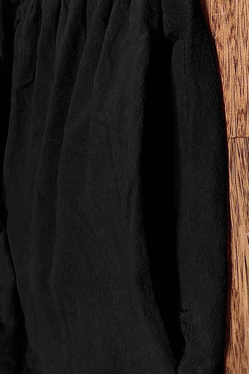 Capped-sleeve, Voluminous Pleated Midi Dress