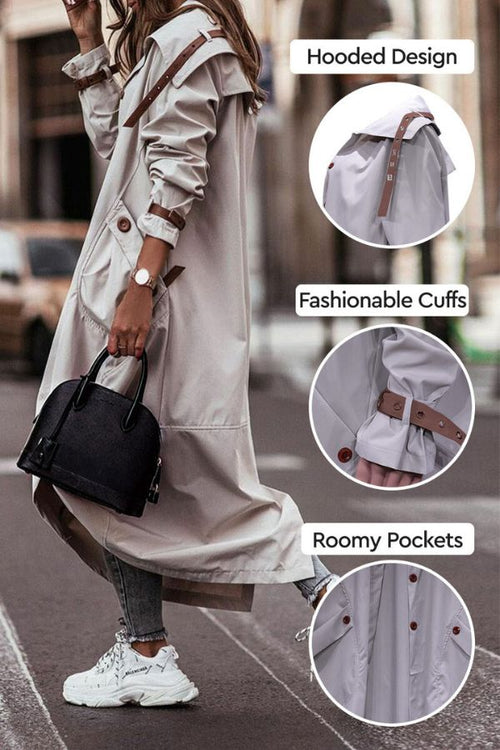 Sleek Minimalist Hooded Coat