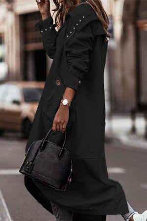 Sleek Minimalist Hooded Coat