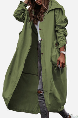 Sleek Minimalist Hooded Coat