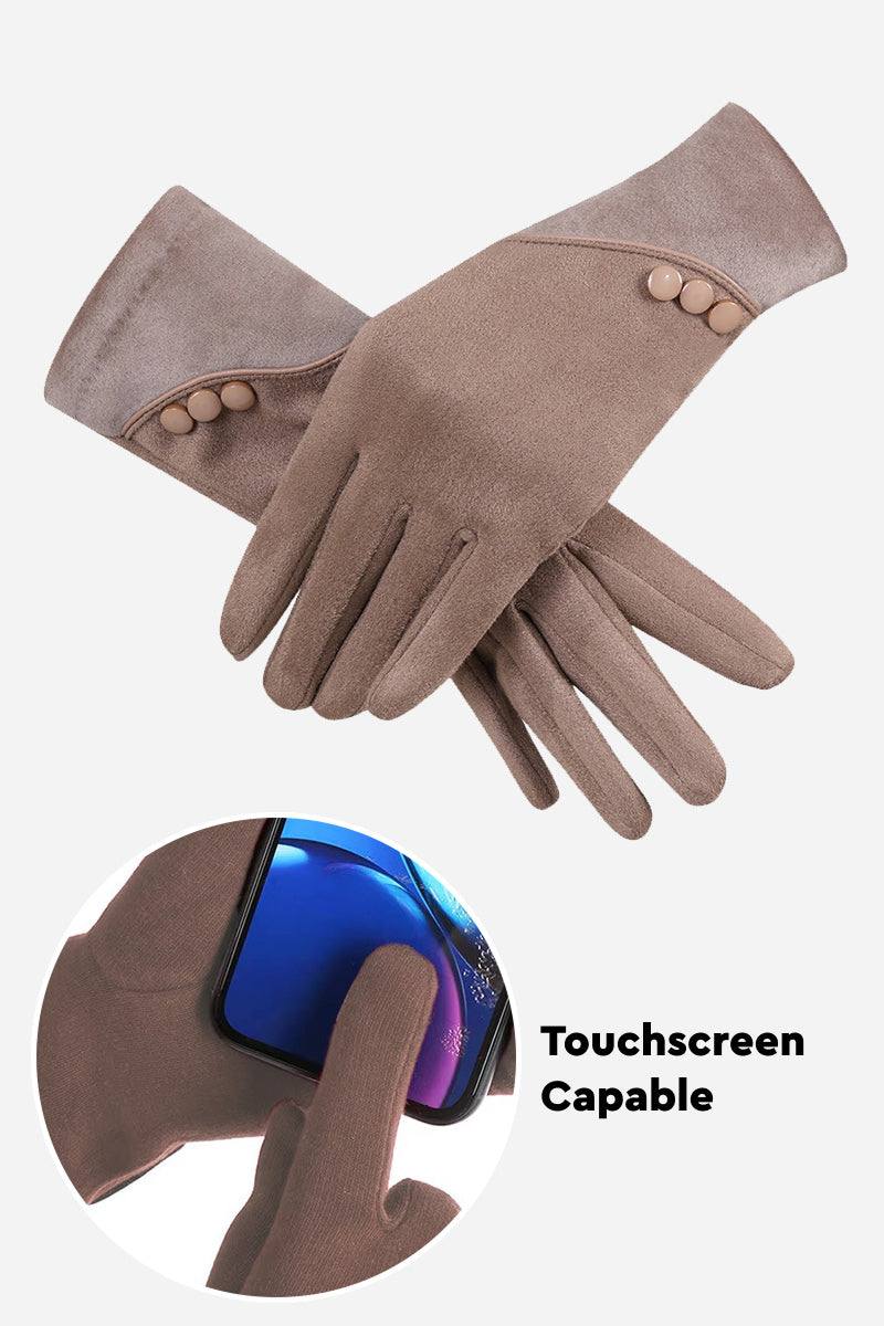 SmartTouch Suede Gloves with touchscreen capability, premium suede exterior, and soft fleece lining.