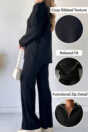 Curve-Loving Knit Work from Home Comfort Set
