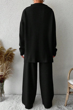 Curve-Loving Knit Work from Home Comfort Set