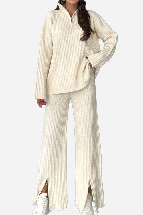 Curve-Loving Knit Work from Home Comfort Set