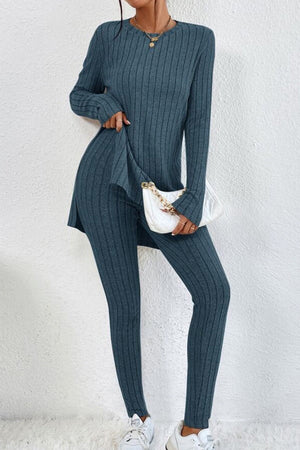 Butter Touch Ribbed Two-Piece Set