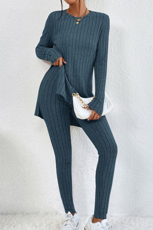 Butter Touch Ribbed Two-Piece Set