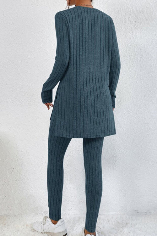 Butter Touch Ribbed Two-Piece Set