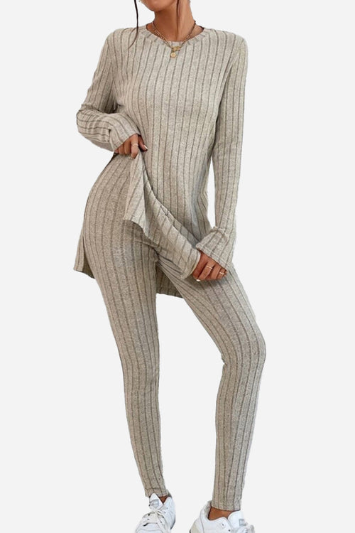 Butter Touch Ribbed Two-Piece Set