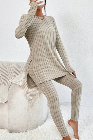 Butter Touch Ribbed Two-Piece Set