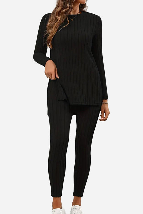 Butter Touch Ribbed Two-Piece Set