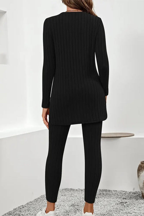 Butter Touch Ribbed Two-Piece Set