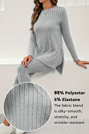 Butter Touch Ribbed Two-Piece Set