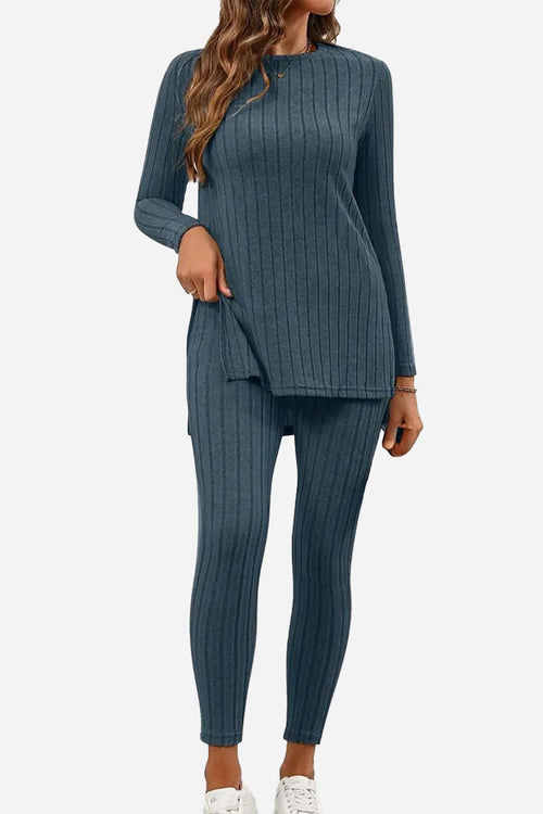 Butter Touch Ribbed Two-Piece Set