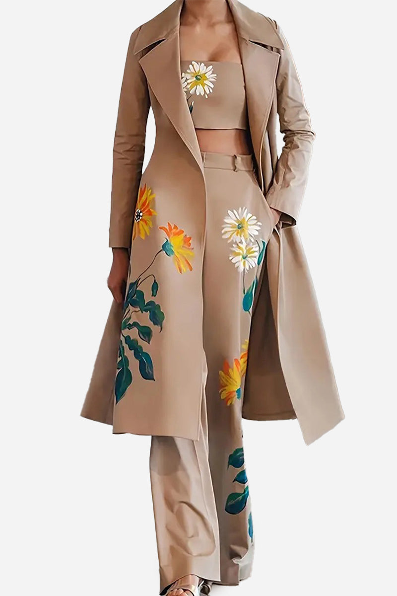 Elegant Floral Statement Three-Piece Set