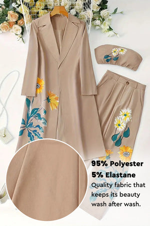 Elegant Floral Statement Three-Piece Set
