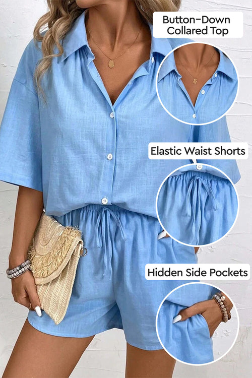 Coastal Linen Cotton Two Piece Set