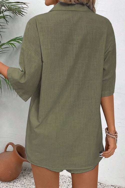 Coastal Linen Cotton Two Piece Set