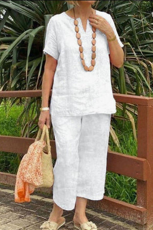 Breezy Cotton Blend Two-Piece Set