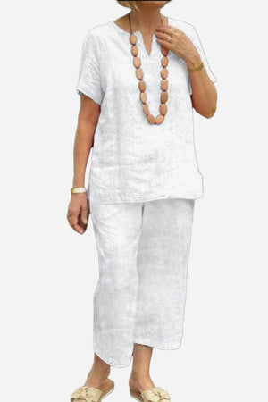 Breezy Cotton Blend Two-Piece Set