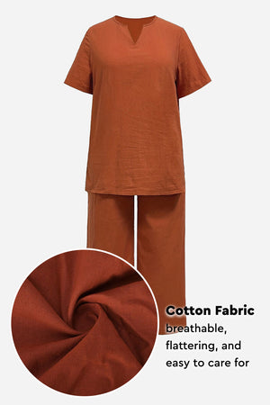 Breezy Cotton Blend Two-Piece Set