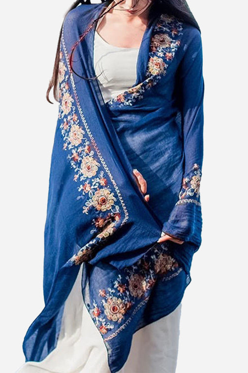 Embroidered Travel-Must Versatile Shawl