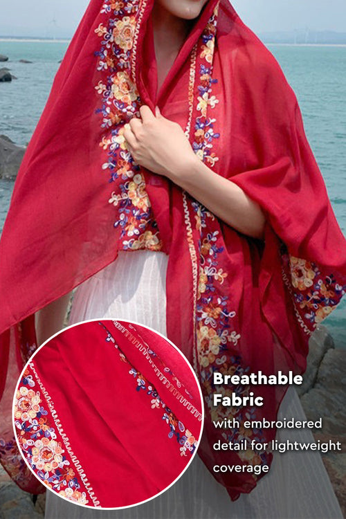 Embroidered Travel-Must Versatile Shawl