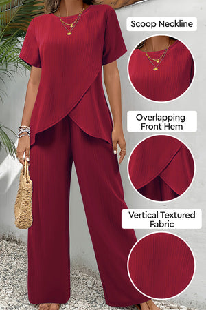 Textured Elegance Two-Piece Set