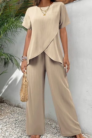 Textured Elegance Two-Piece Set