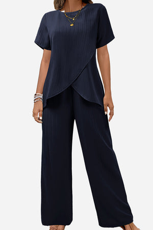 Textured Elegance Two-Piece Set