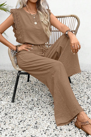 Elegant Two-Piece Set With Lace Detail