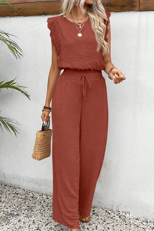 Elegant Two-Piece Set With Lace Detail