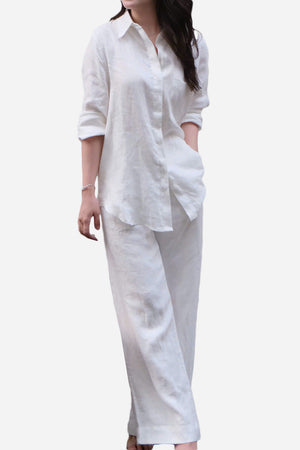 100% Linen Natural Comfort Two-Piece